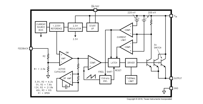 Step-Down Switching Regulator LM2596: Pinout, Features, Application ans ...