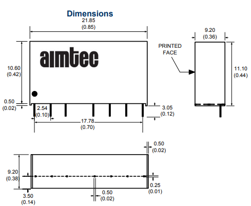 Figure3- AM2G-0512SZ Dimensions